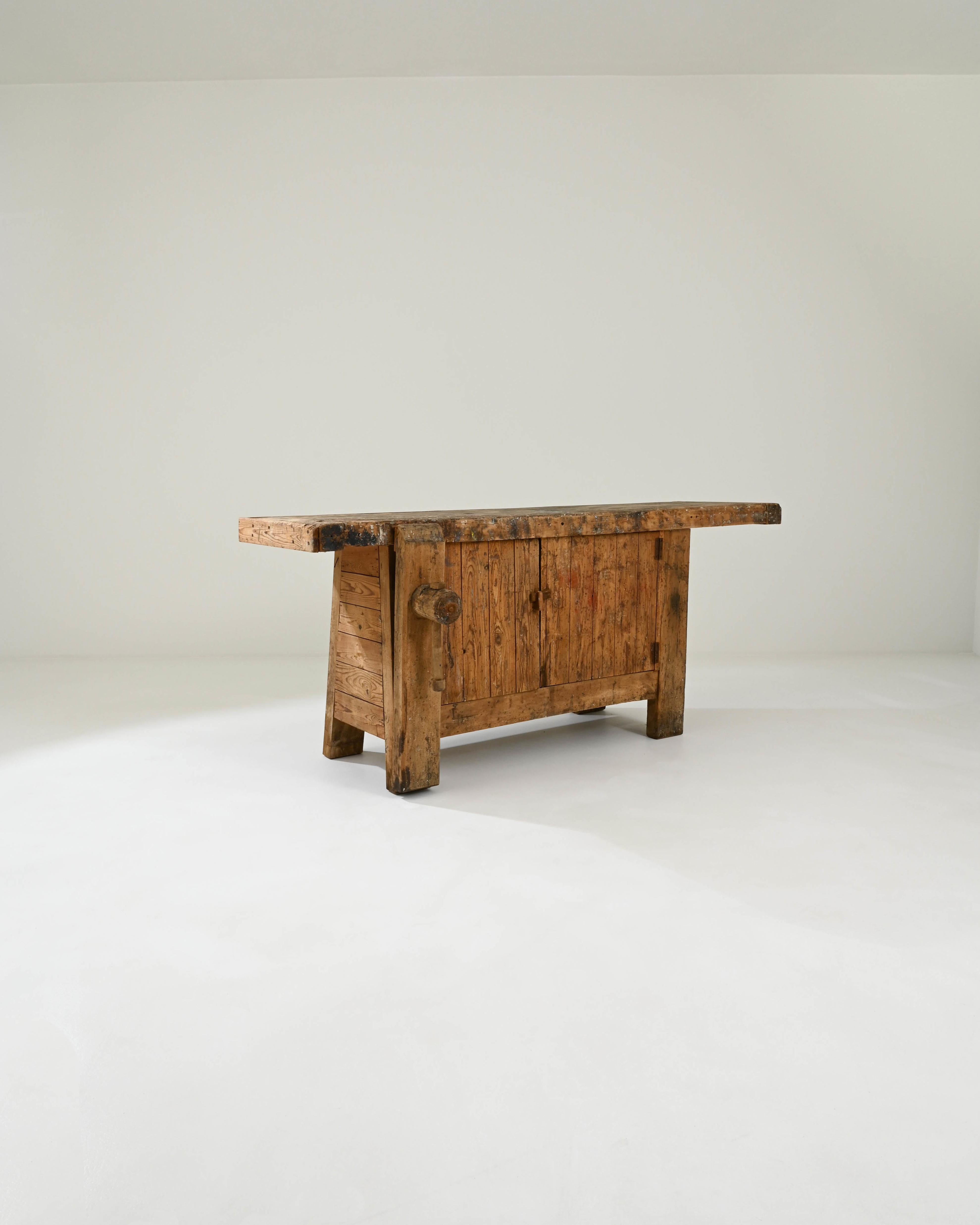 Early 20th Century Belgian Wooden Work Table 1