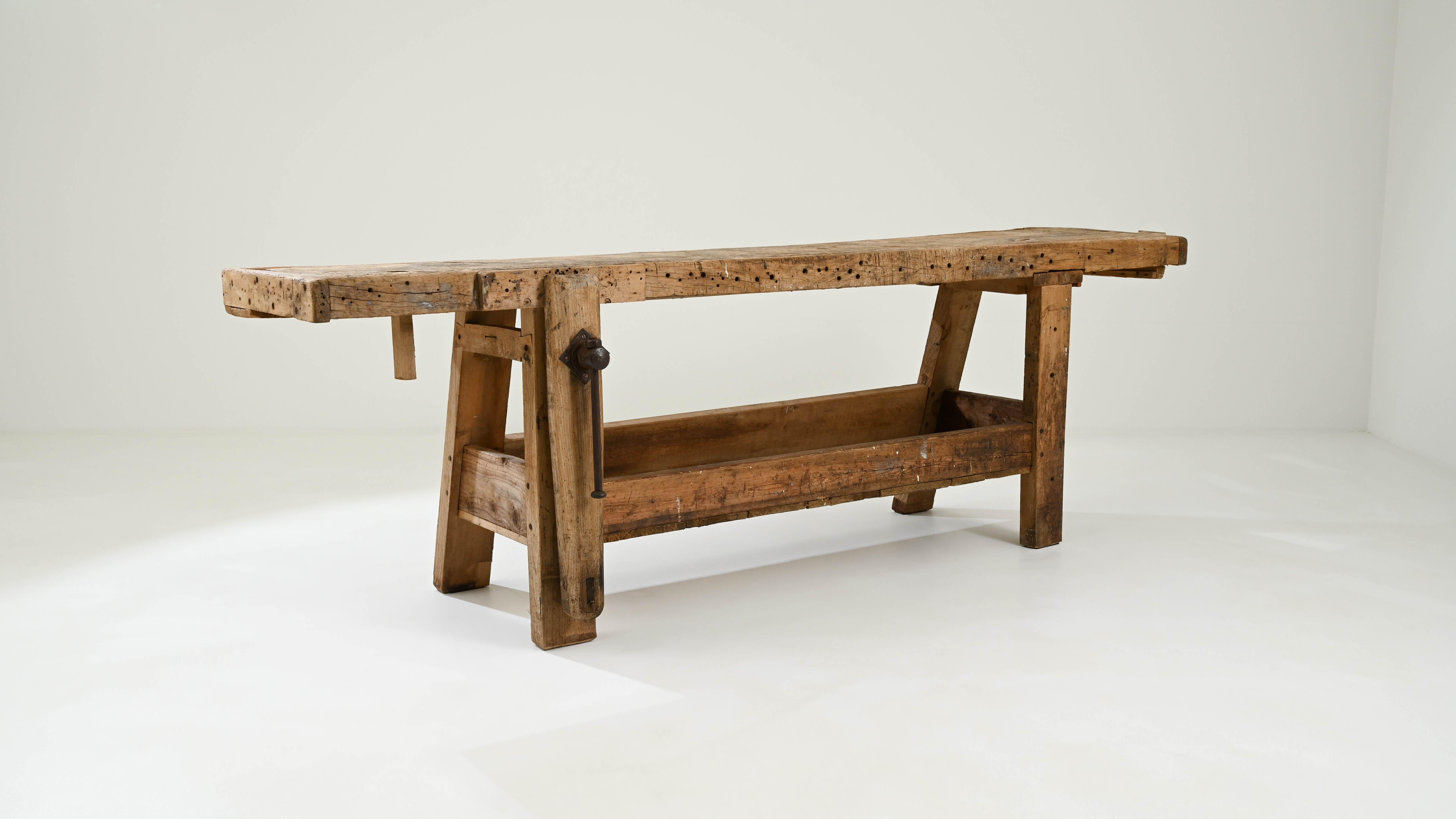 Early 20th Century Belgian Wooden Worktable 1