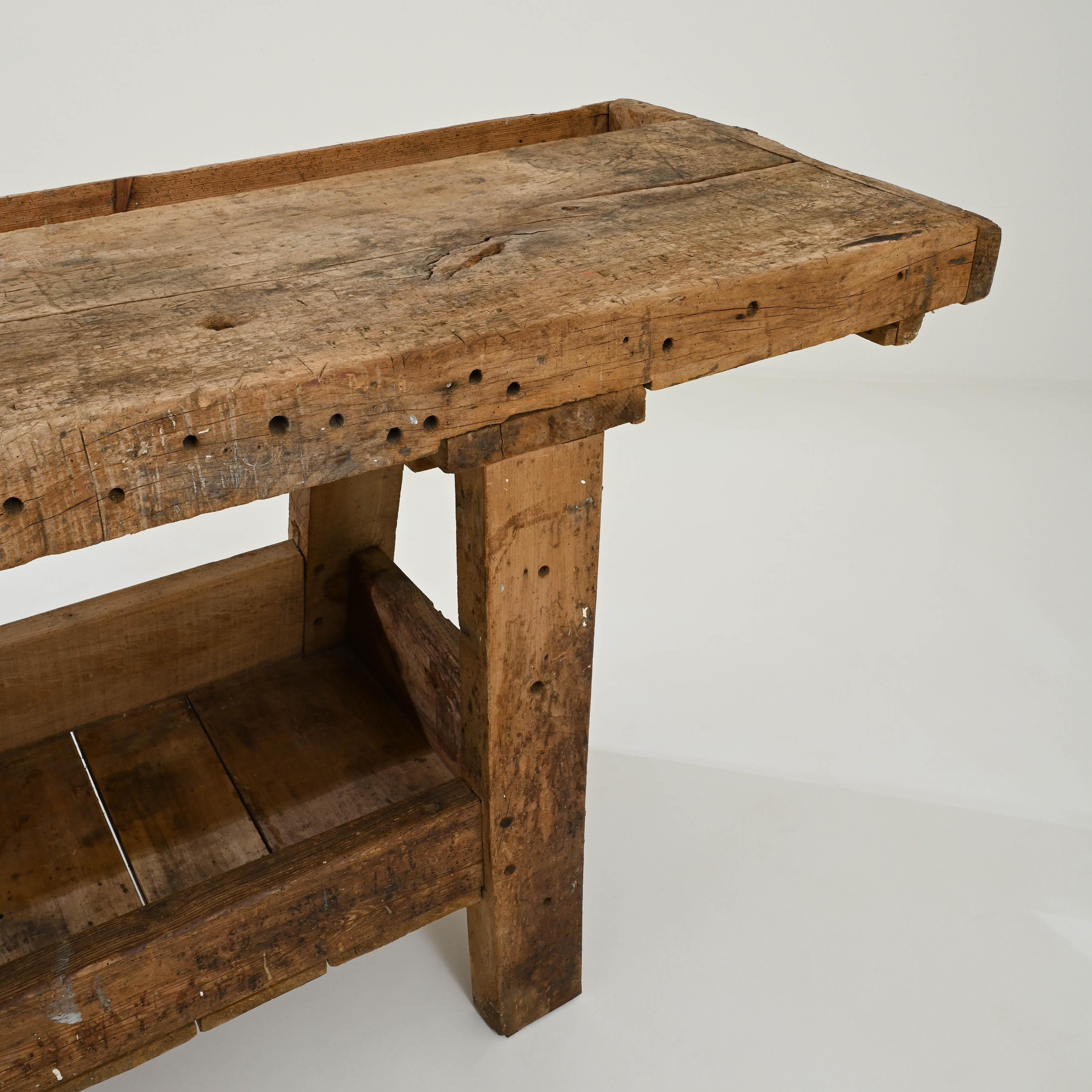 Early 20th Century Belgian Wooden Worktable 2