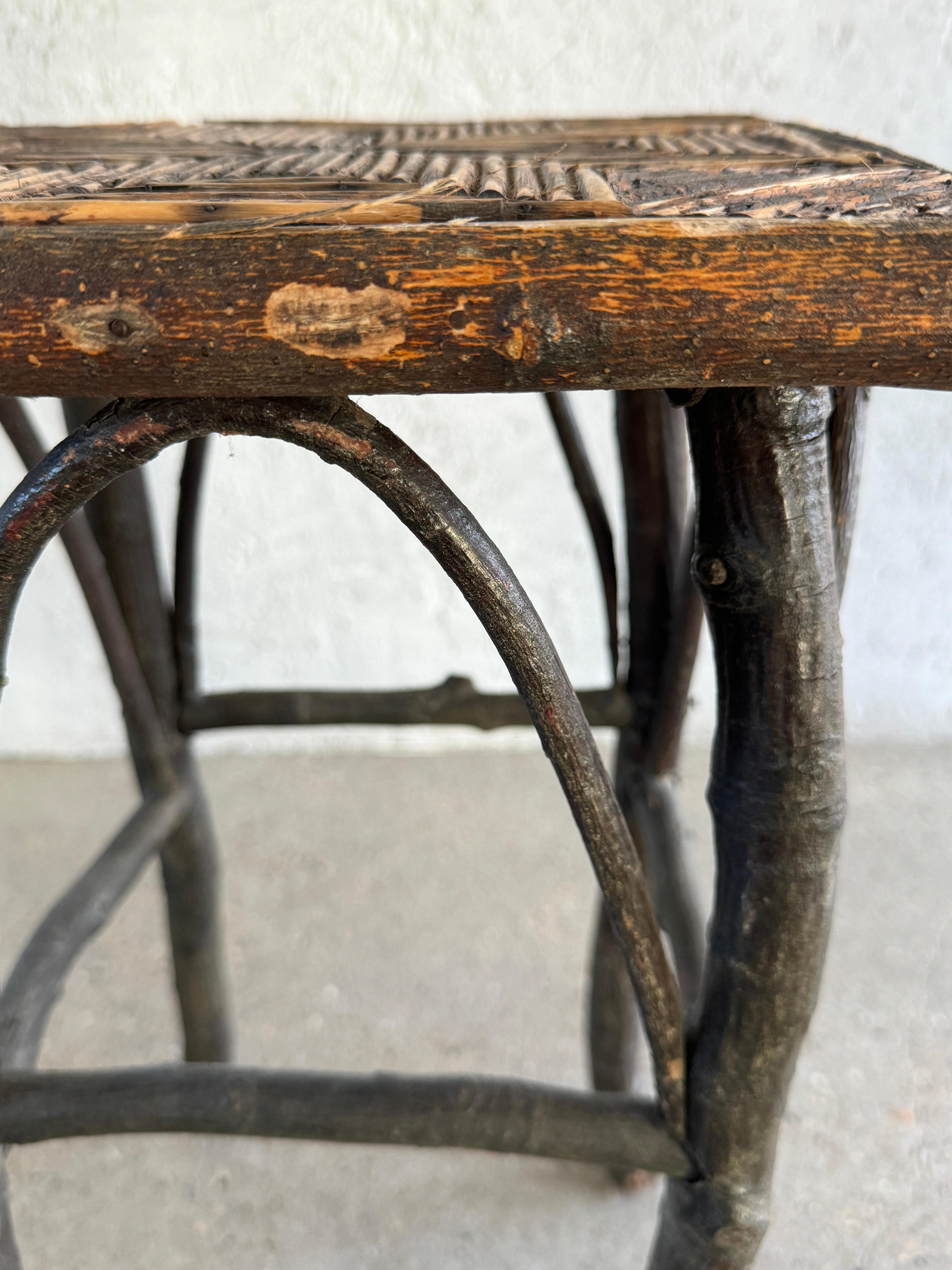 Early 20th Century Bent Wood/Handy Work Side Table Montana  For Sale 2