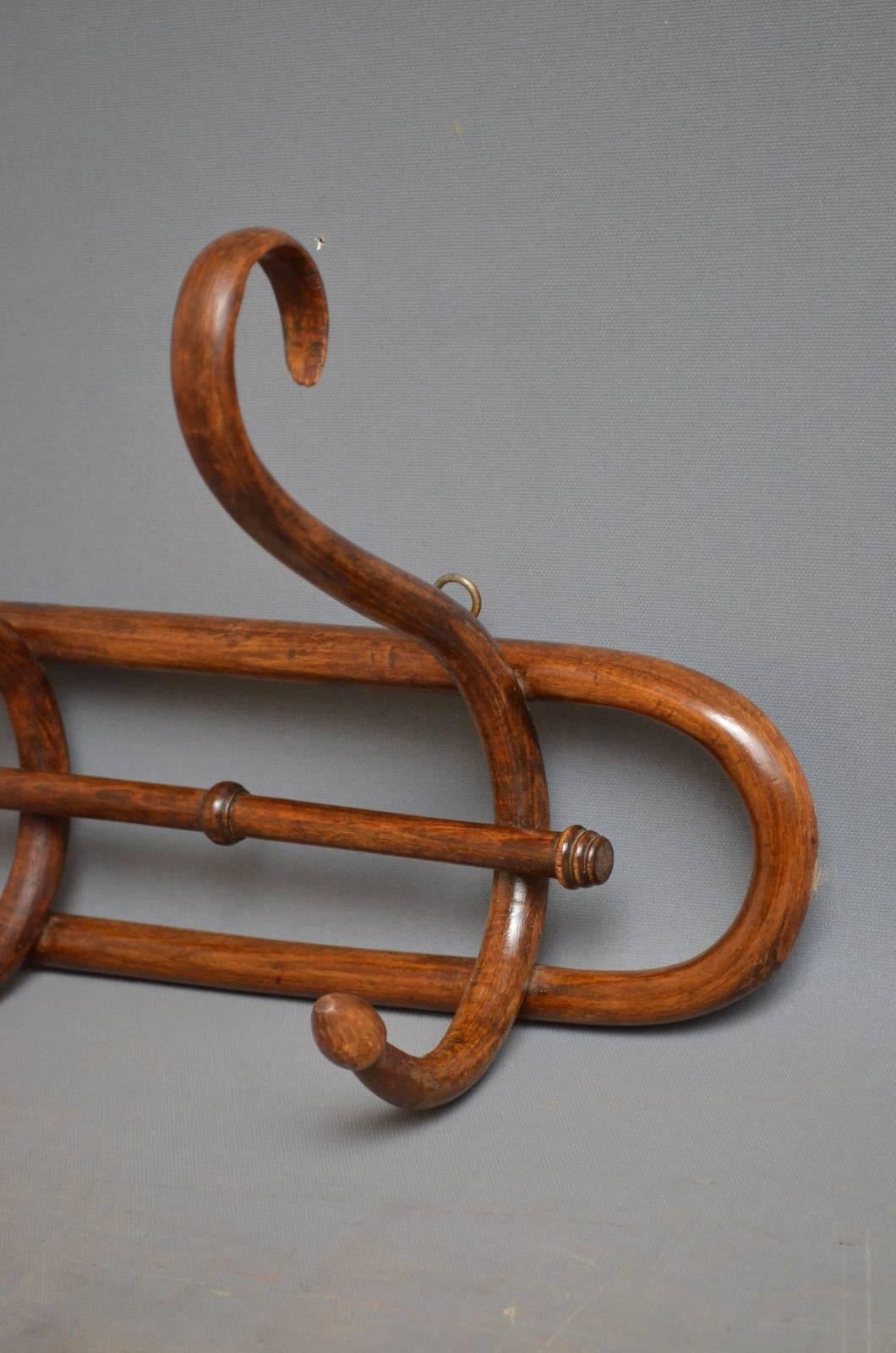 Early 20th Century Bentwood Coat Hooks In Excellent Condition In Whaley Bridge, GB