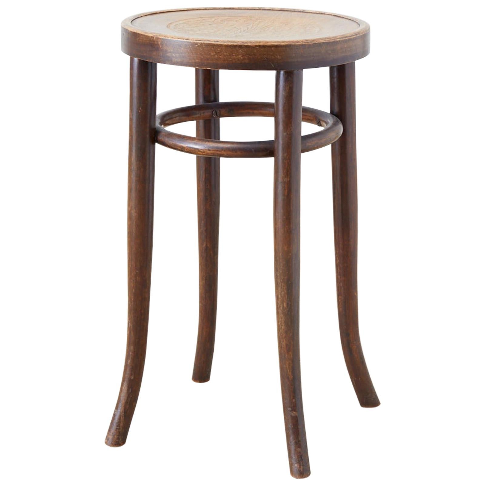 Early 20th Century Bentwood Stool Attributed to Thonet