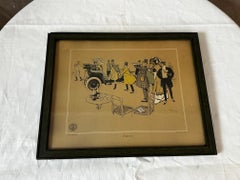Early 20th century Berliet Original Advertising Illustration Paris, 1907s