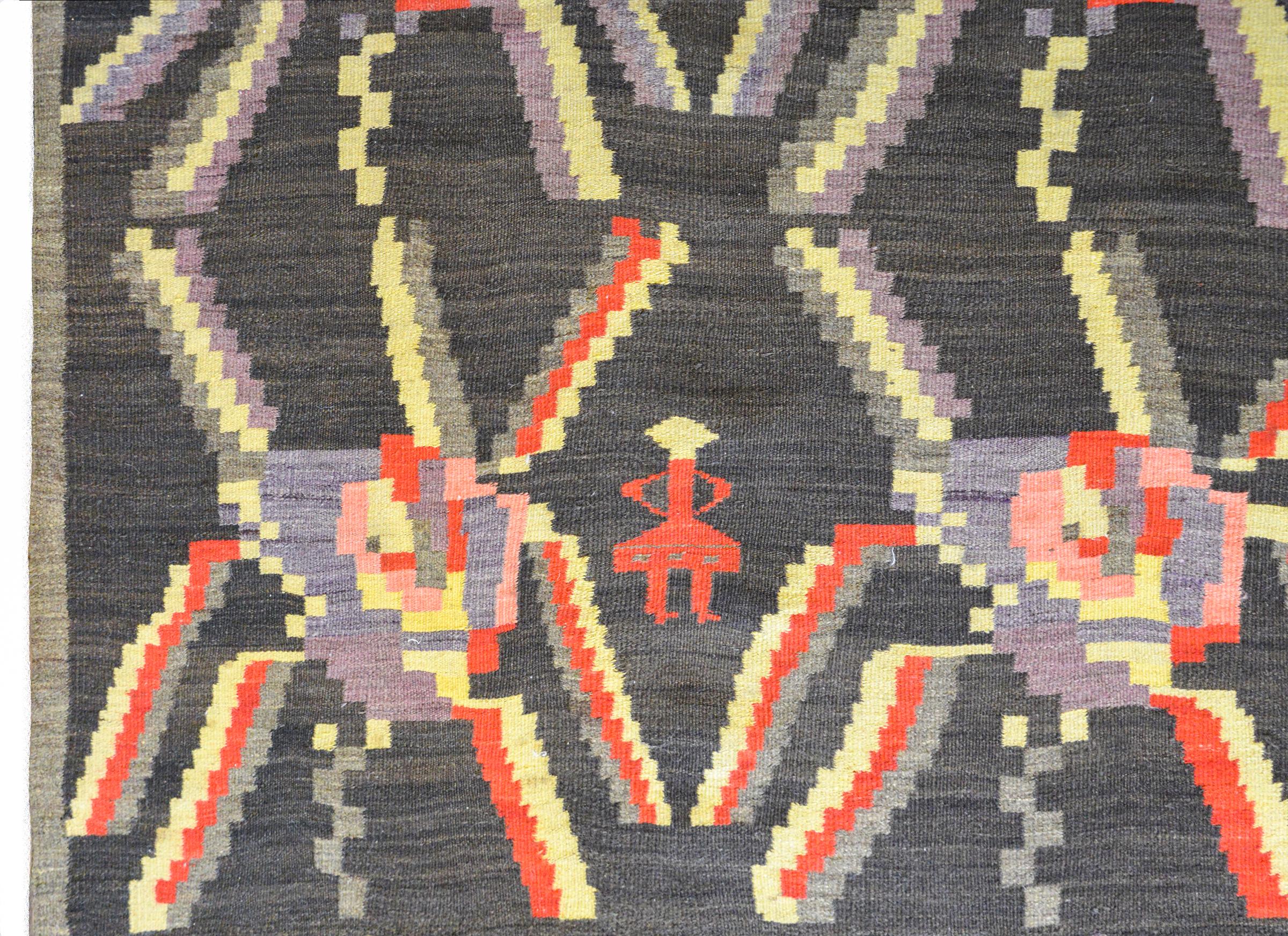 Hand-Knotted Early 20th Century Bessarabian Kilim Runner For Sale
