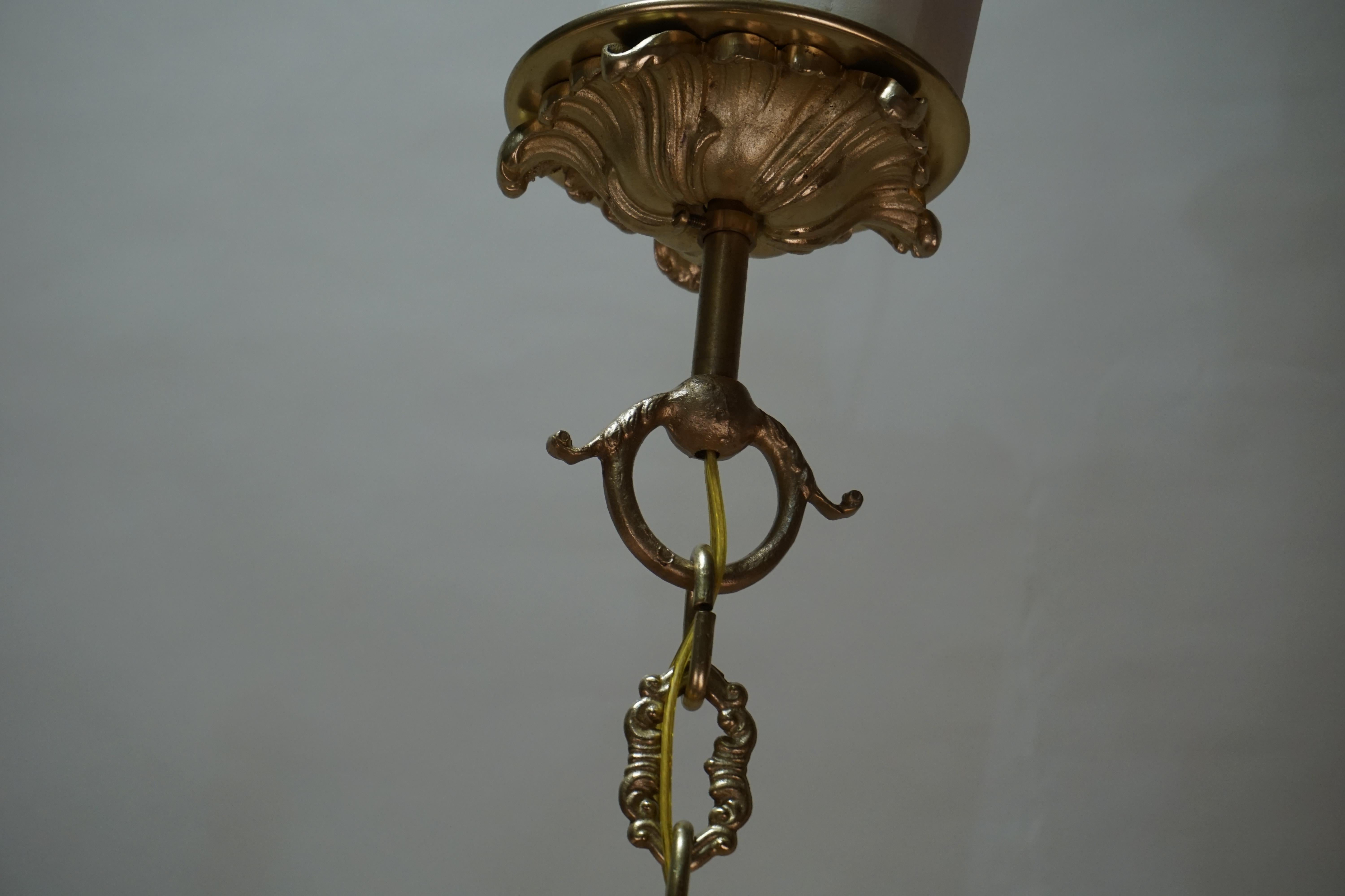 Early 20th Century Beveled Glass French Bronze Lantern 7