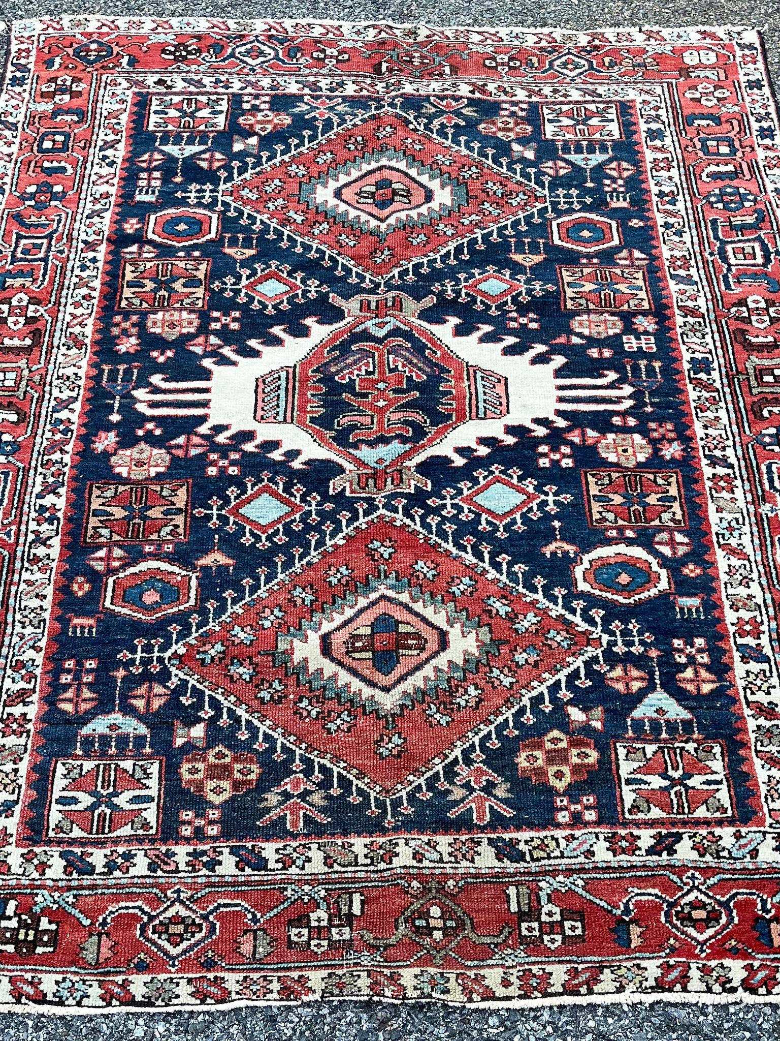 Woven Early 20th Century Bibikabad Rug For Sale