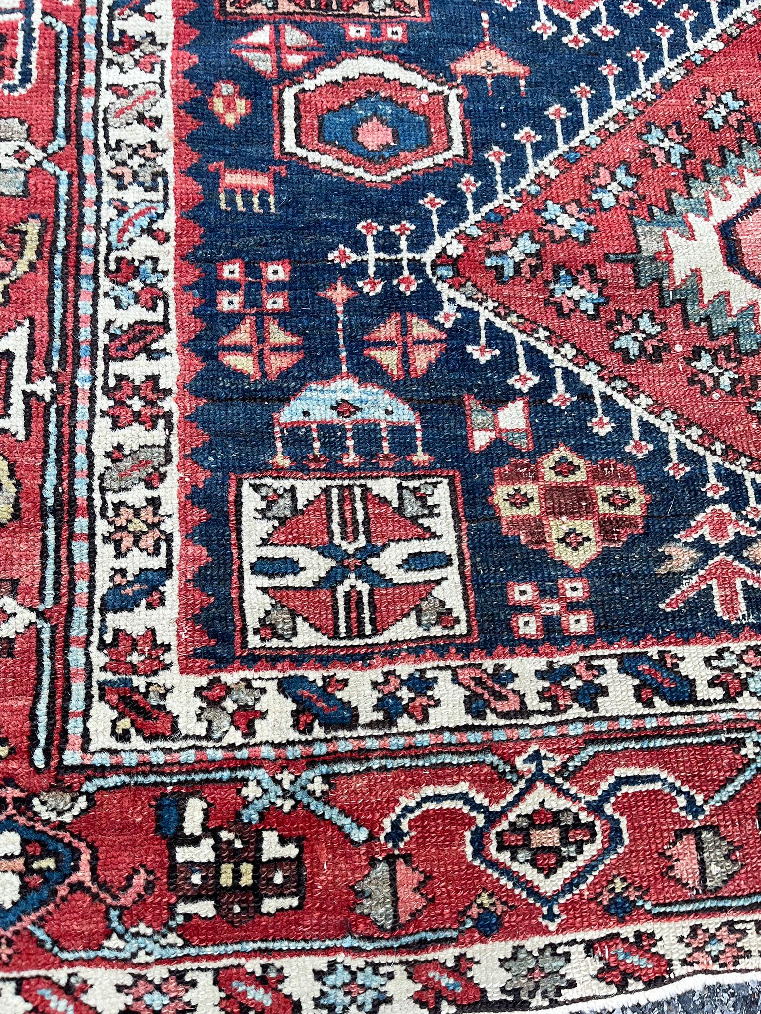 Wool Early 20th Century Bibikabad Rug For Sale