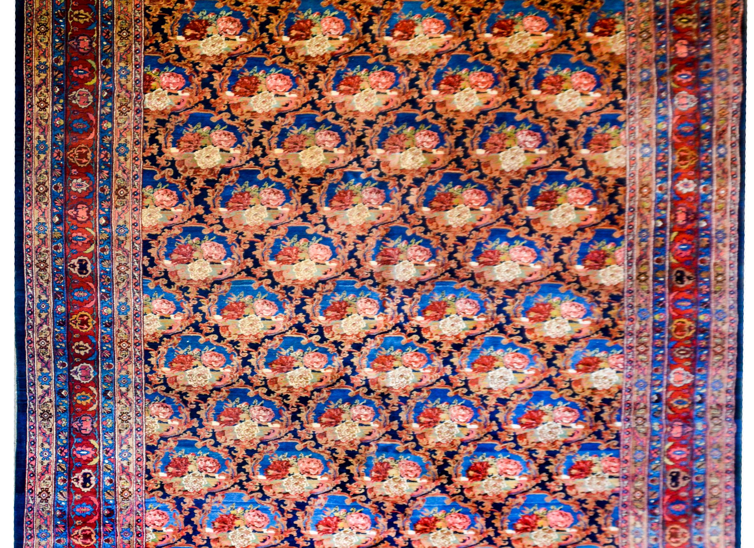 Sarouk Farahan Early 20th Century Bidjar Rug For Sale