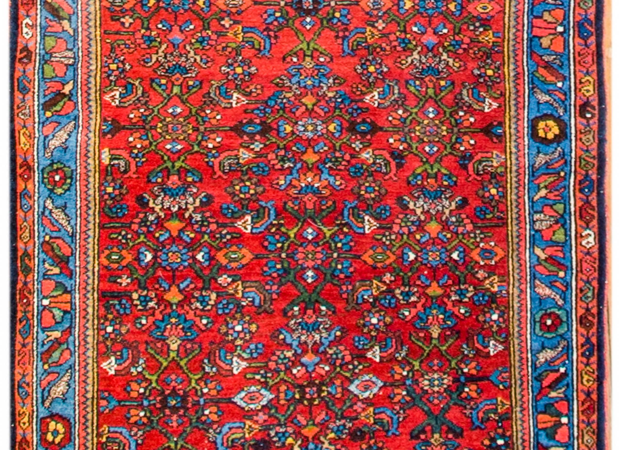 Vegetable Dyed Early 20th Century Bidjar Runner For Sale