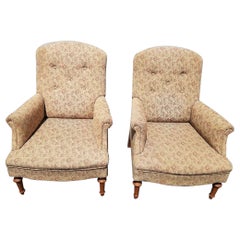 Early 20th Century Biedermeier Attributed Lounge Chairs