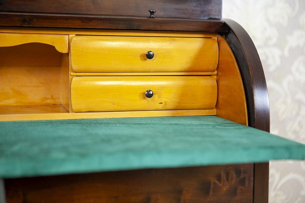 Early 20th-Century Biedermeier Brown Oak Secretary Desk For Sale 5