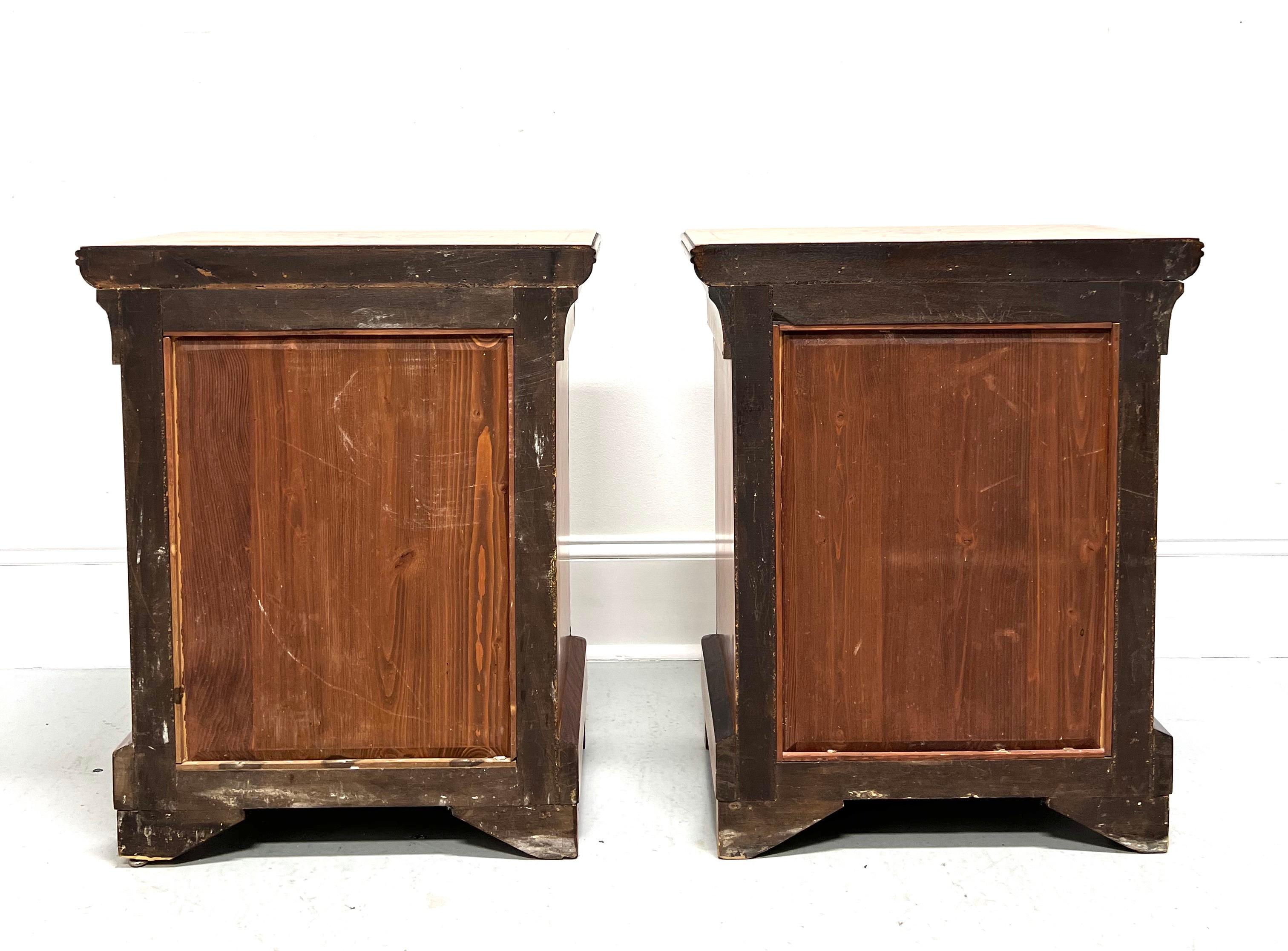 Early 20th Century Biedermeier Style Marquetry Nightstands Bedside Chests - Pair For Sale 2