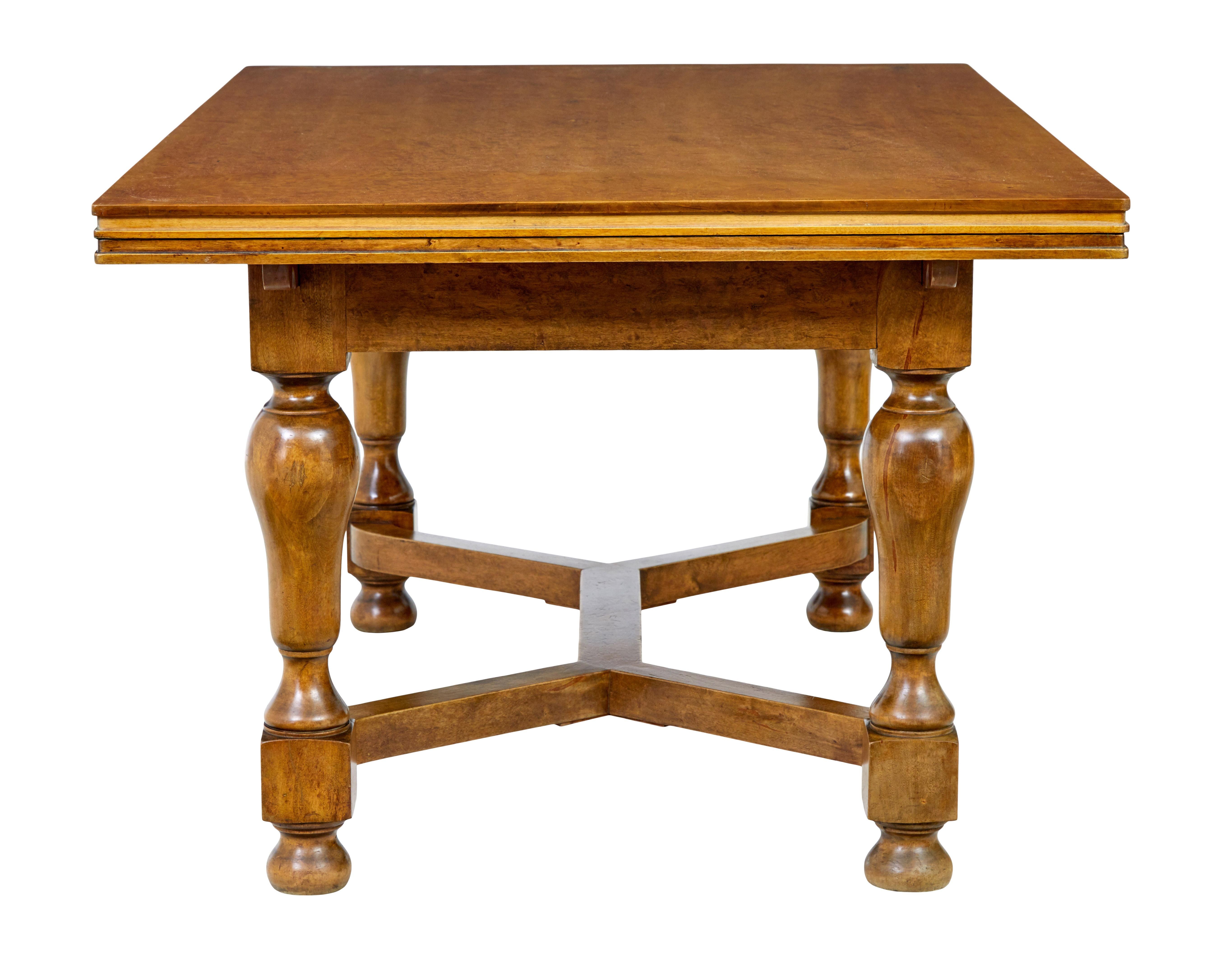 Victorian Early 20th Century Birch Extending Dining Table For Sale
