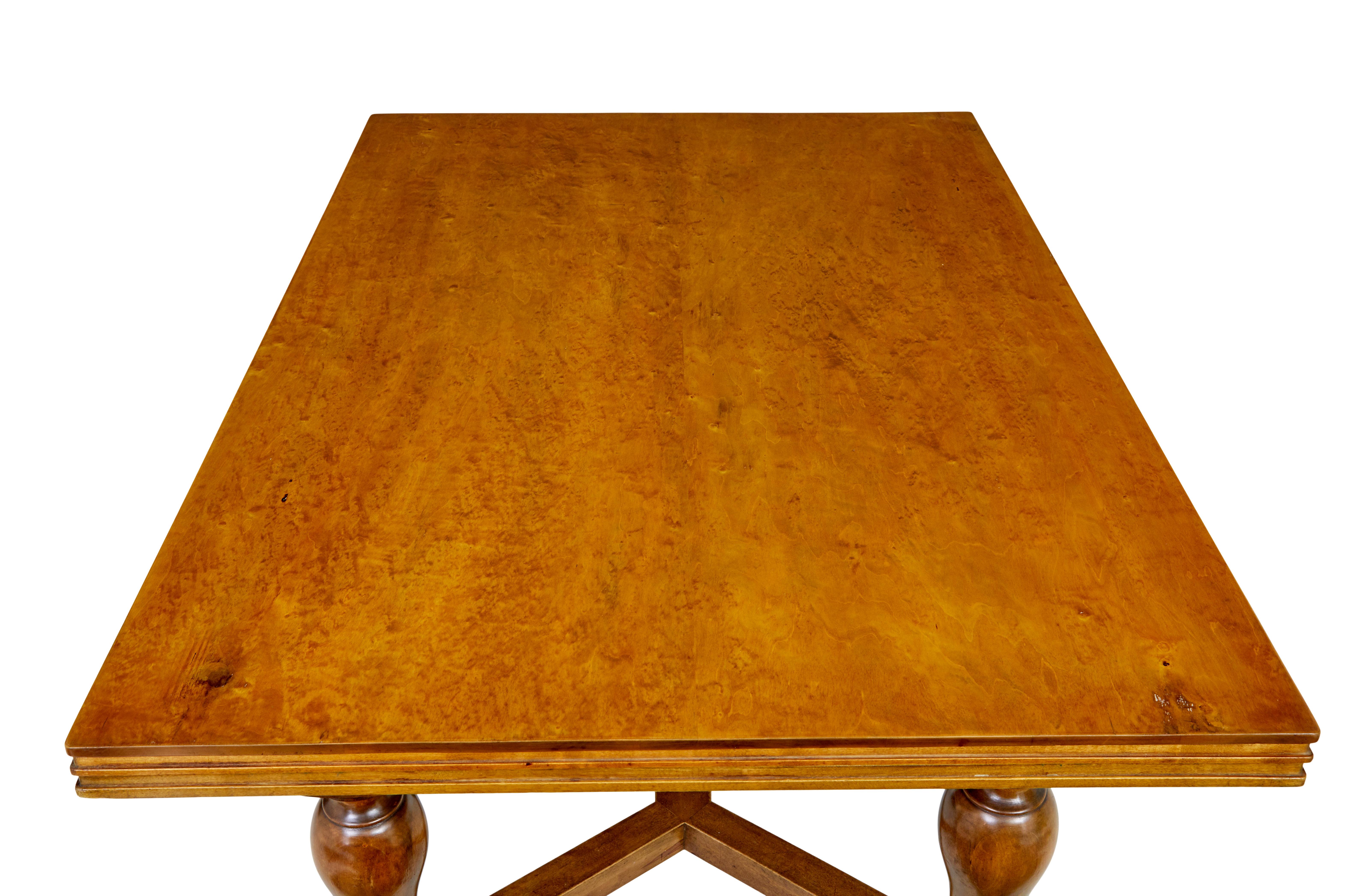 Early 20th Century Birch Extending Dining Table For Sale 1