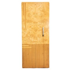 Early 20th Century Birdseye Maple and Walnut Wardrobe, 1930