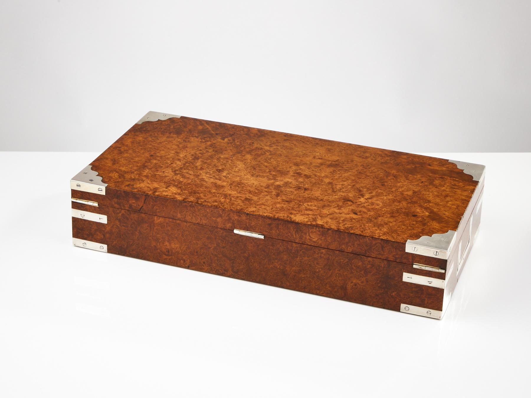 Début du 20ème siècle Boîte de collection ancienne en bois de mariée du début du 20e siècle, Angleterre, vers 1920 en vente