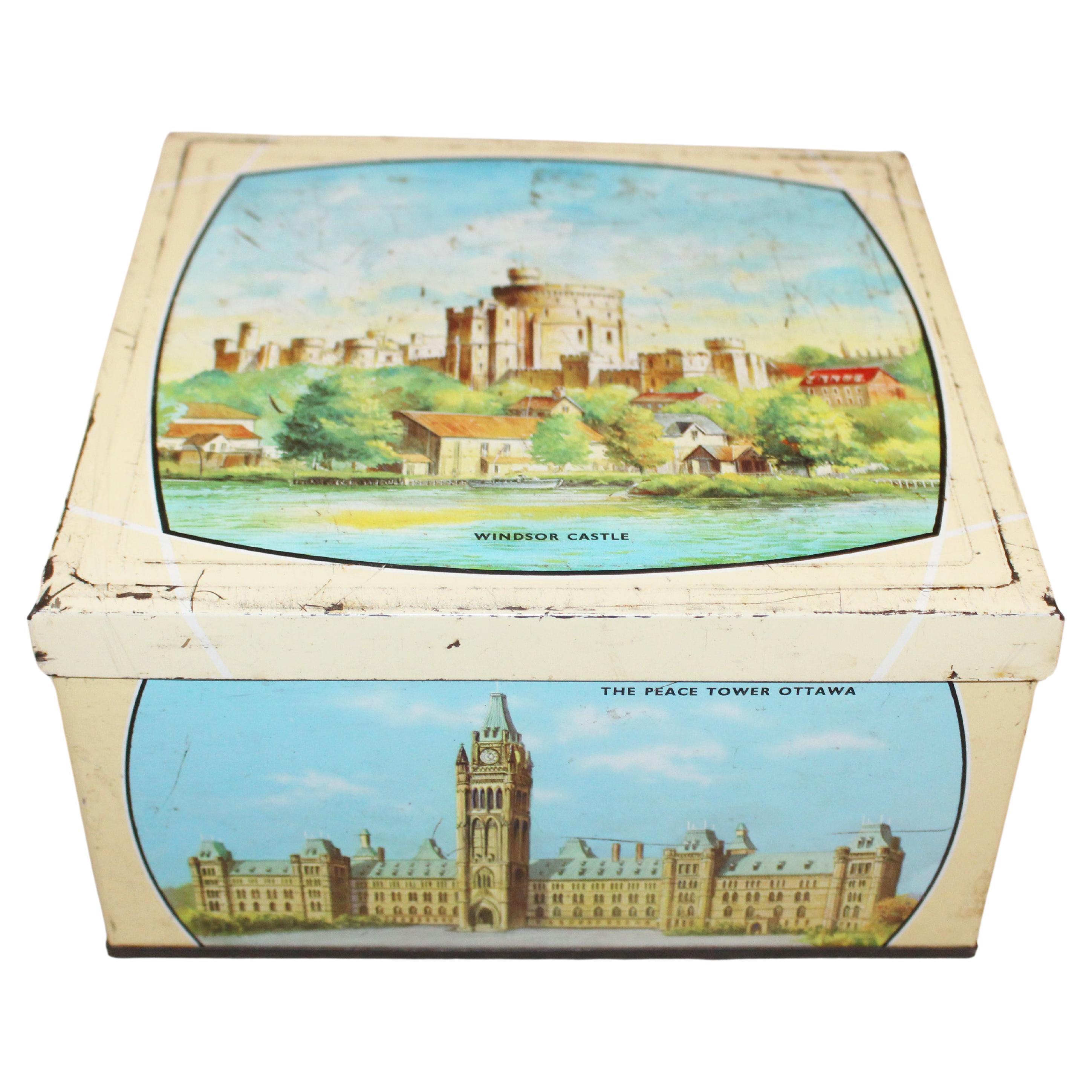 Early 20th Century Biscuit Tin "The British Commonwealth"