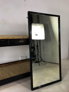 Early 20th Century Black Ebonised Haberdashery Shop  Mirror