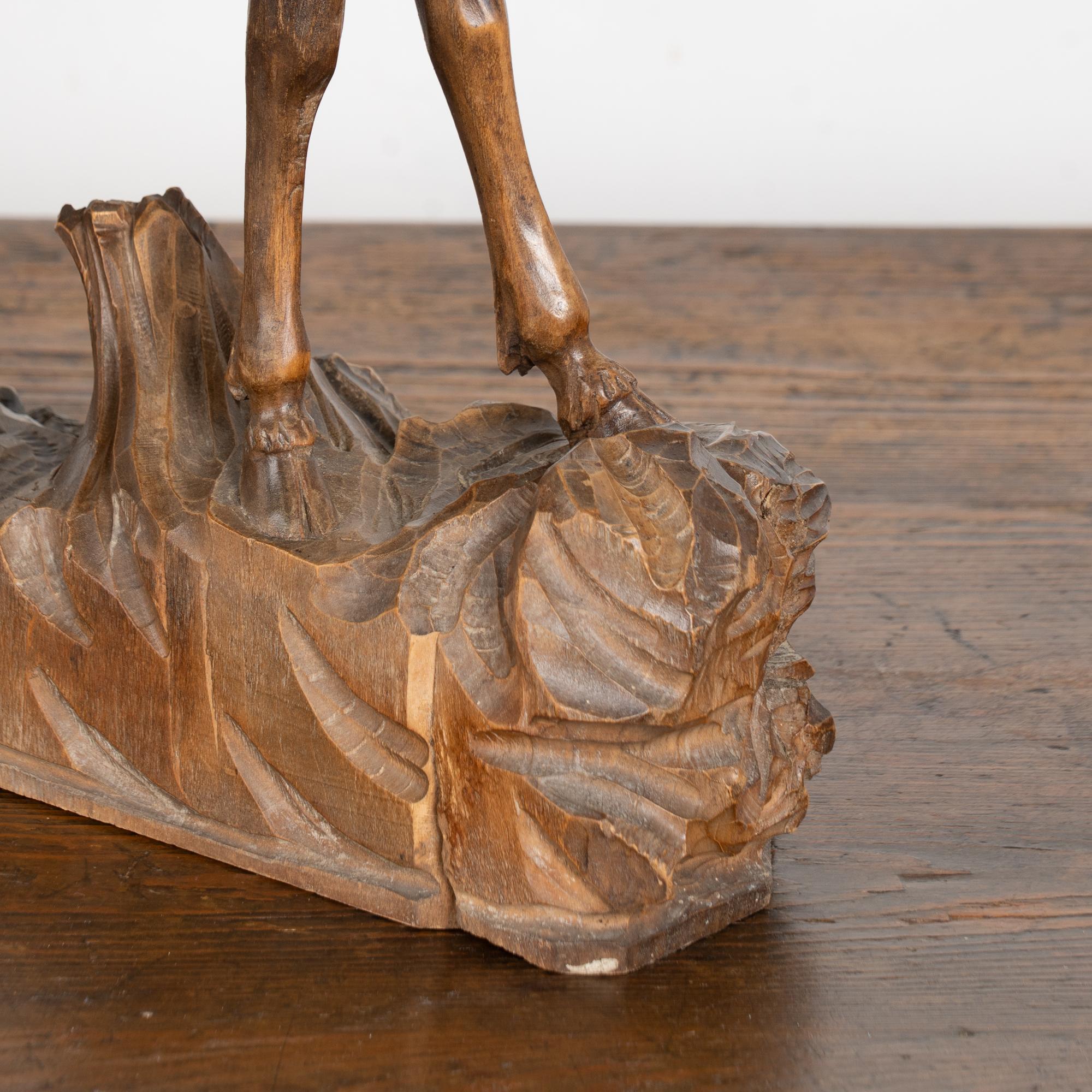 Elan sculpté à la main au début du 20e siècle, Black Forest, Allemagne en vente 2