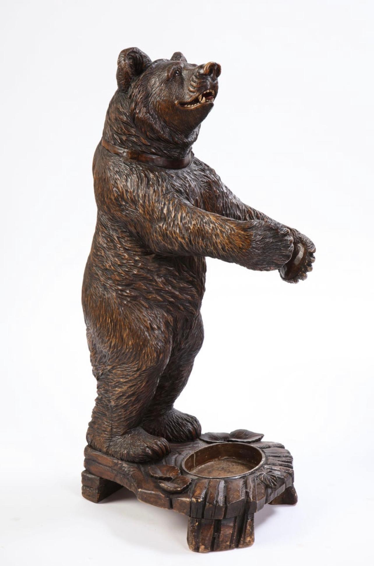 Early 20th Century 'Black Forest' Stick & Umbrella Stand Bear For Sale 1