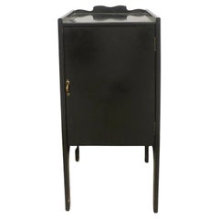 Antique Early 20th Century Black Painted Sheet Music Cabinet