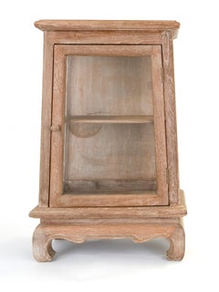 Early 20th Century Bleached Belgian Curiosity Cabinet