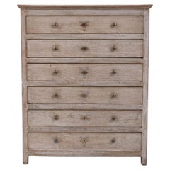 Antique Early 20th Century Bleached Oak Chest Of Drawers
