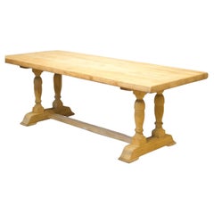 Early 20th Century Bleached Oak Dining Table