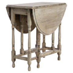 Early 20th Century, Bleached Oak Drop Leaf Table