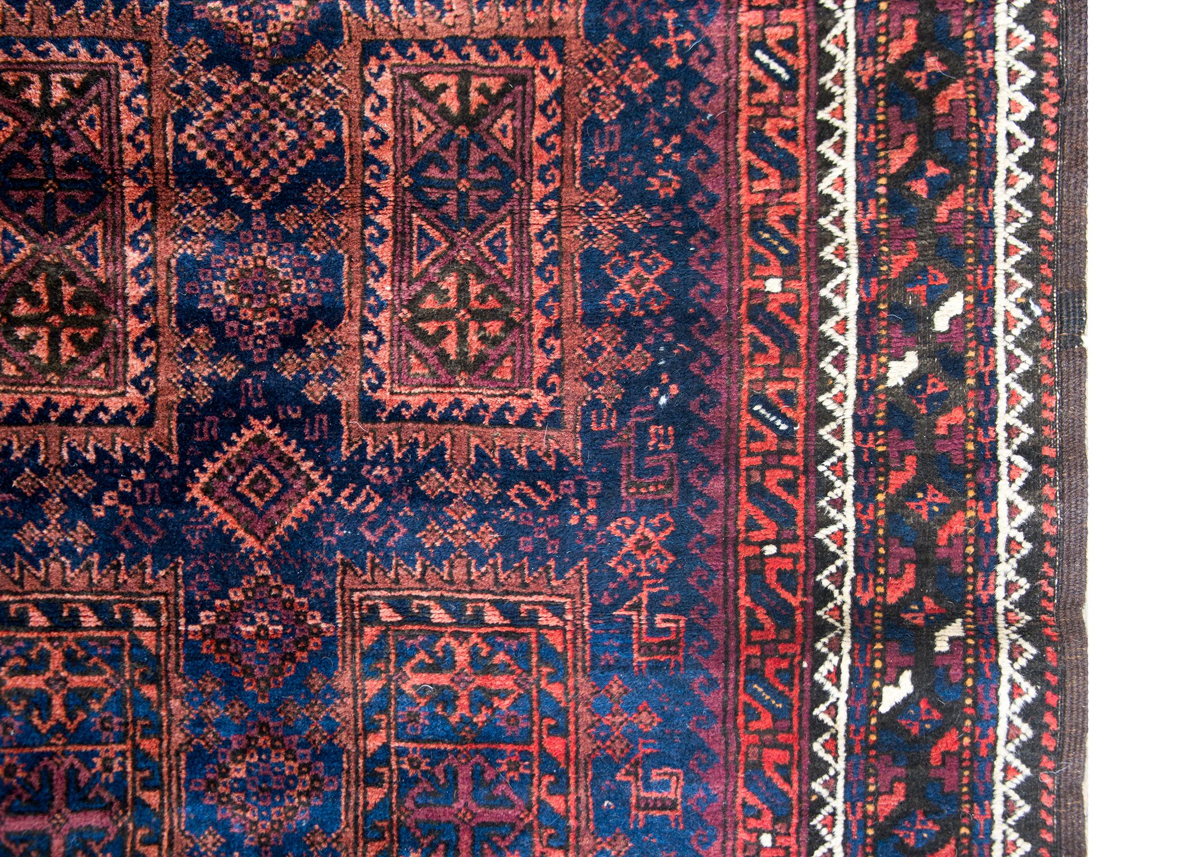 Persian Early 20th Century Bluchi Prayer Rug For Sale