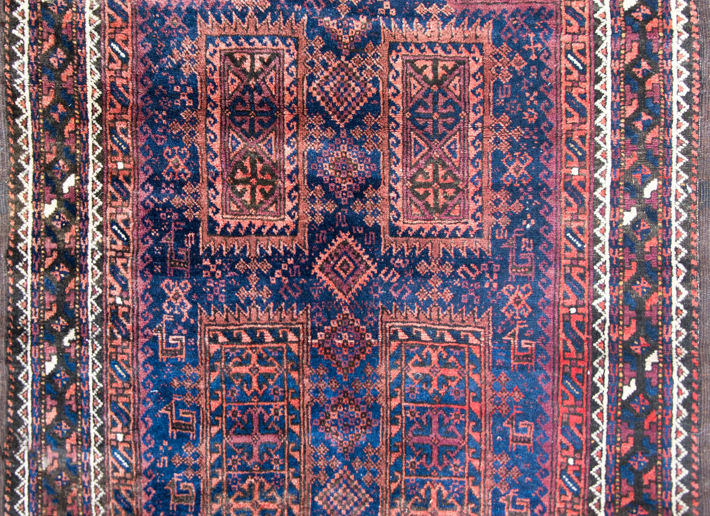 Mid-20th Century Early 20th Century Bluchi Prayer Rug For Sale