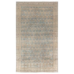 Antique Early 20th Century Blue Persian Malayer Handmade Wool Rug by Doris Leslie Blau