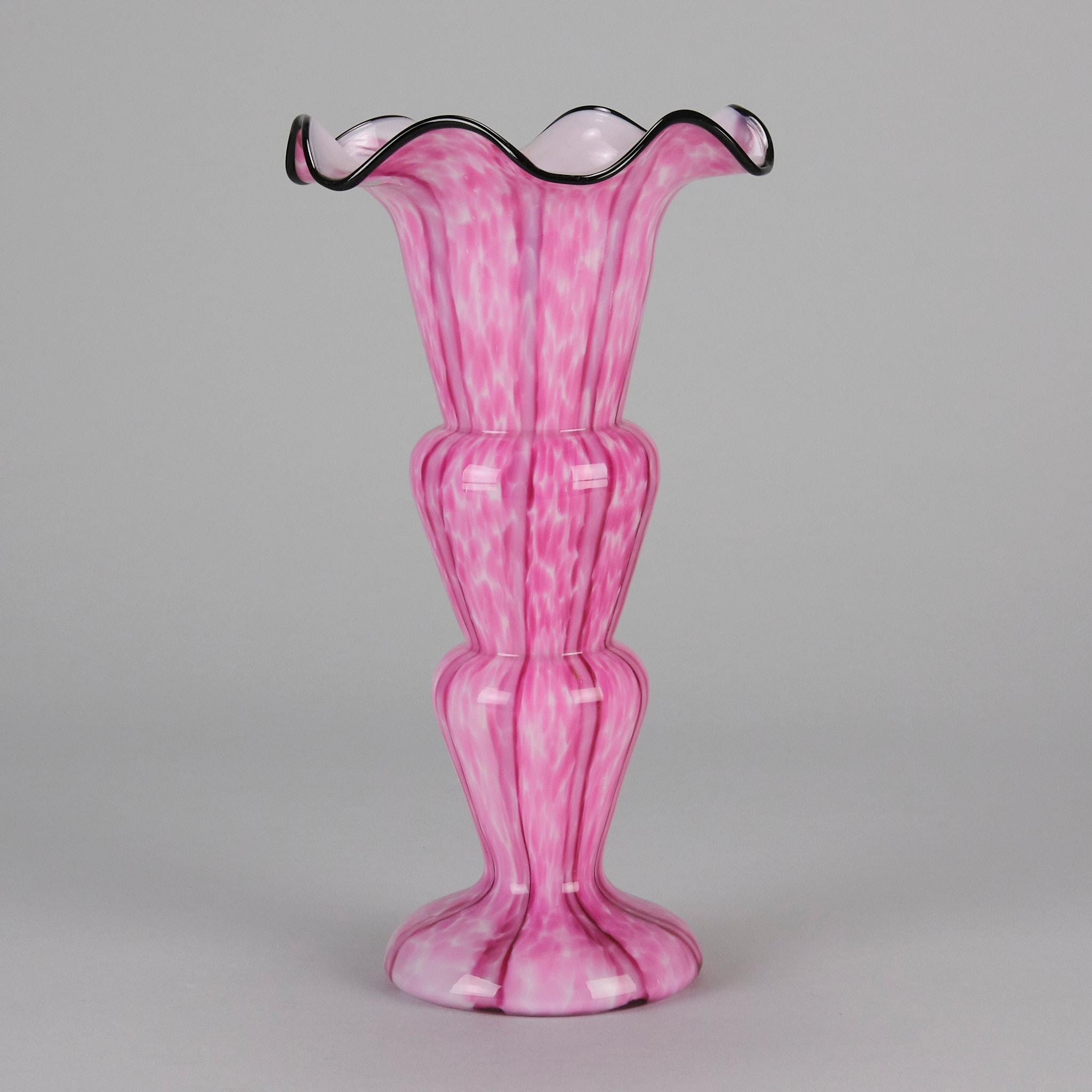 Molded Early 20th Century Bohemian Blown Glass 