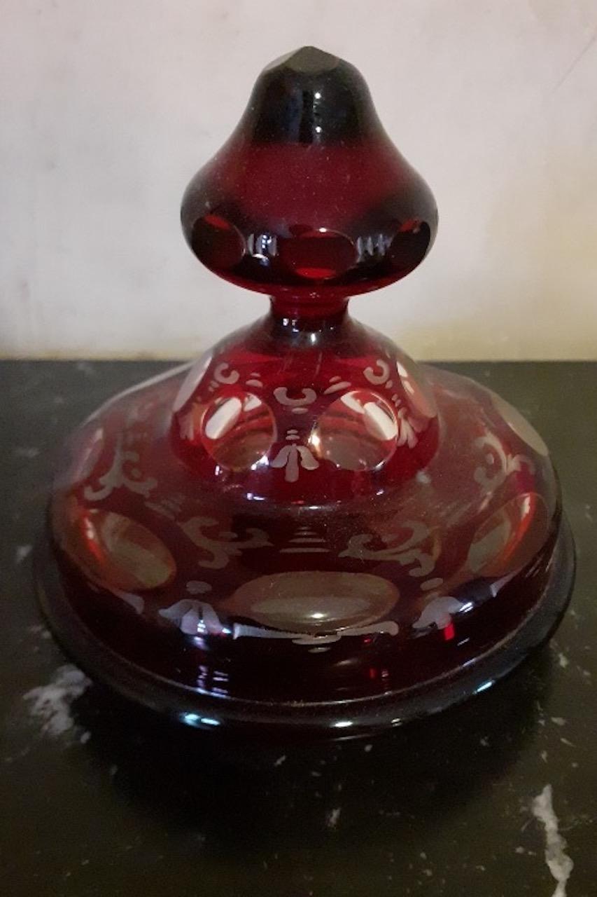 Early 20th Century Bohemian Crystal Sweetmeat Vase, 1900s 2