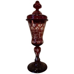 Early 20th Century Bohemian Crystal Sweetmeat Vase, 1900s