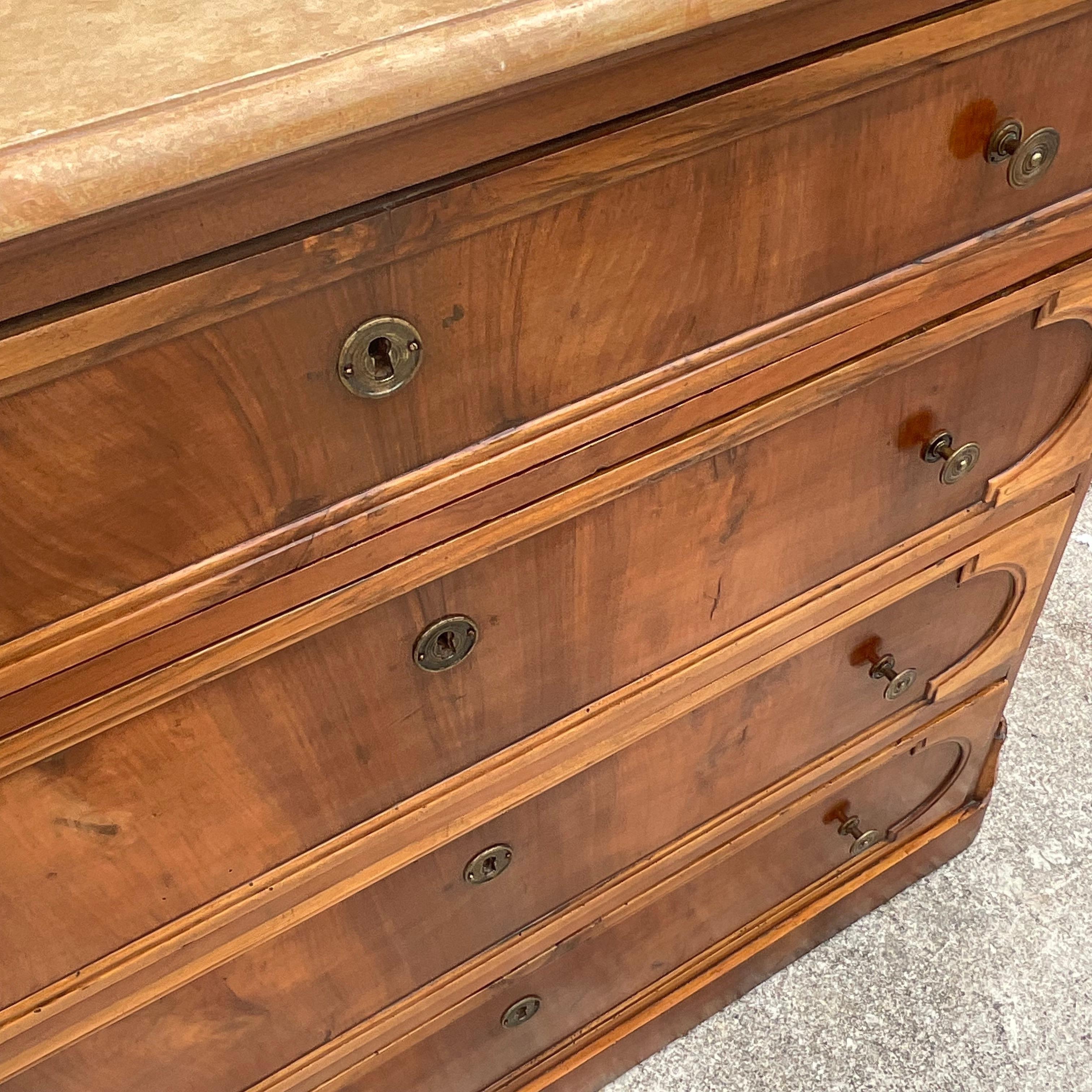 Early 20th Century Boho Italian Burl Chest of Drawers 6