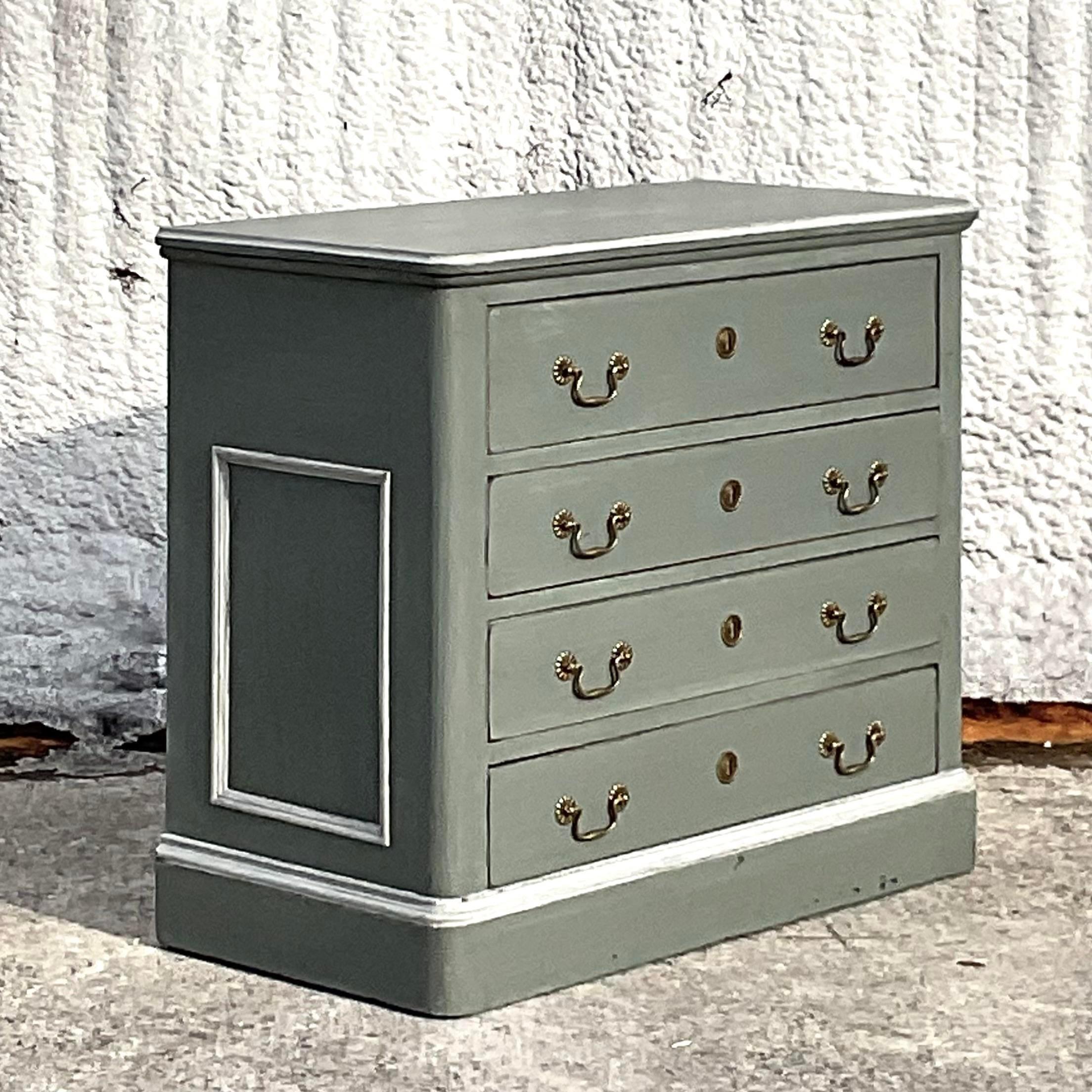 Early 20th Century Boho Painted Chest of Drawers For Sale 1