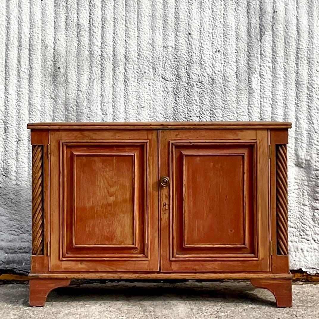 American Early 20th Century Boho Primitive Sideboard For Sale