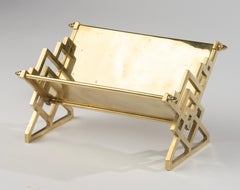 Early 20th Century Book Rack - English - Solid Brass - Geometric Design