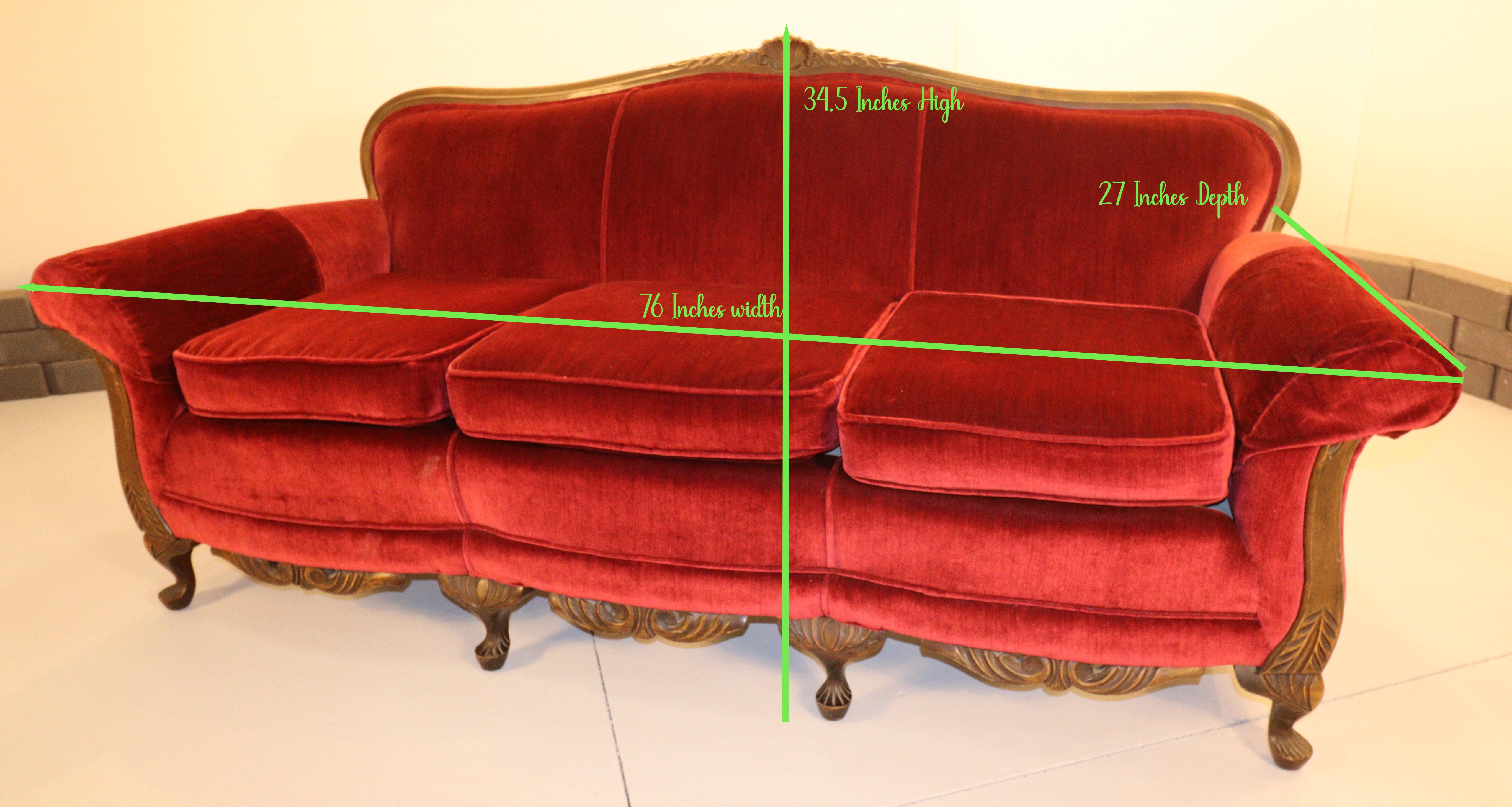 Late Victorian Early 20th Century Bordello Settee For Sale