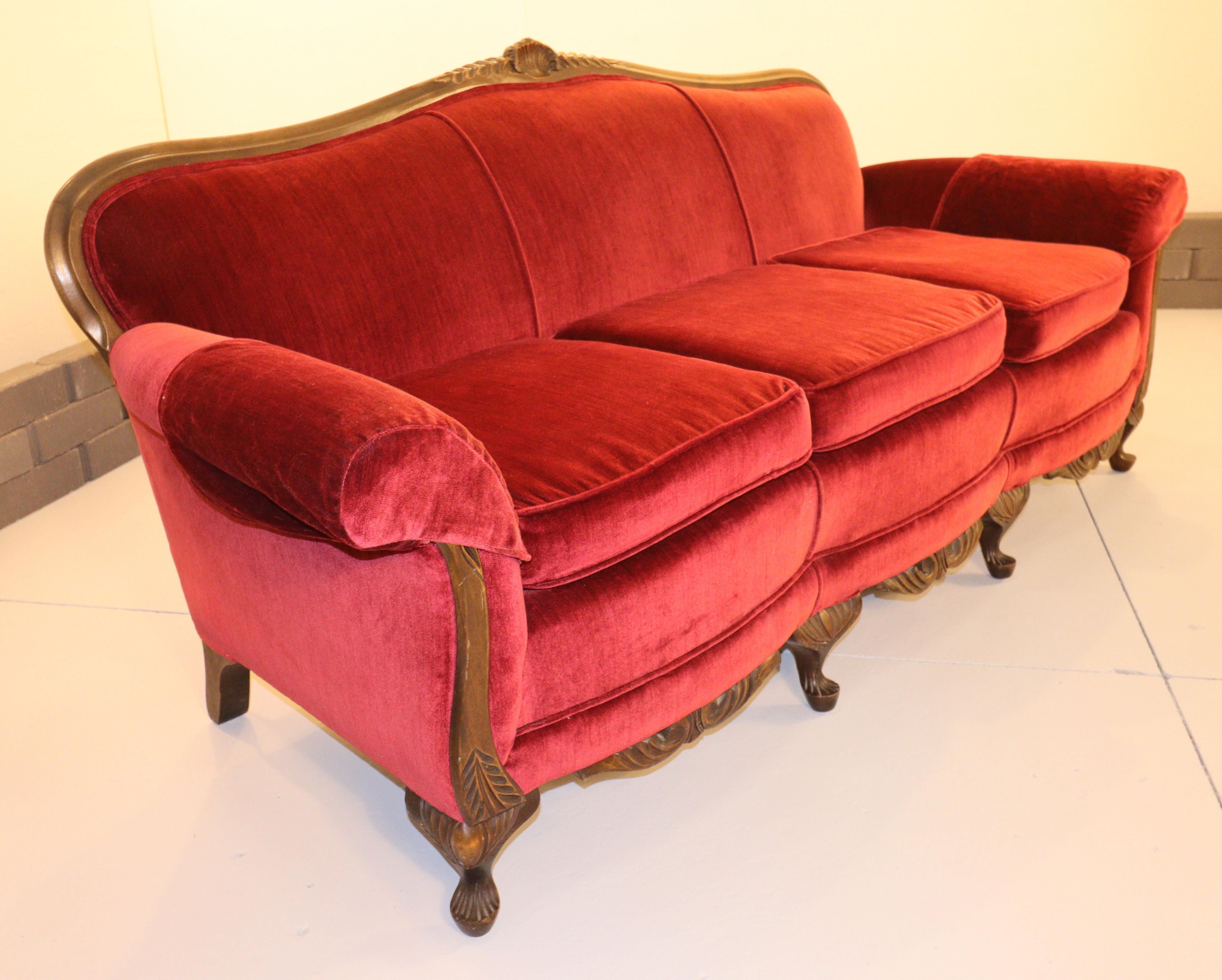 Hand-Crafted Early 20th Century Bordello Settee For Sale