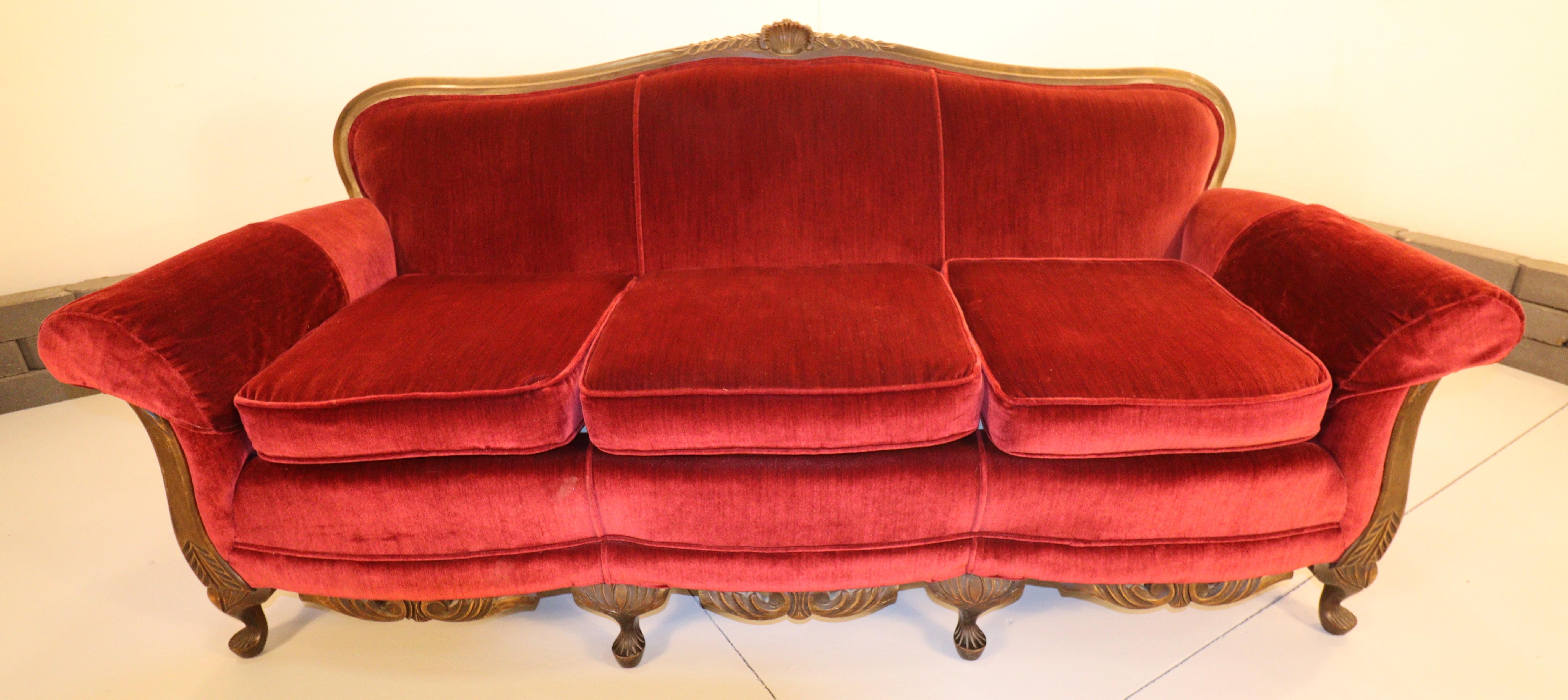 Early 20th Century Bordello Settee For Sale 1