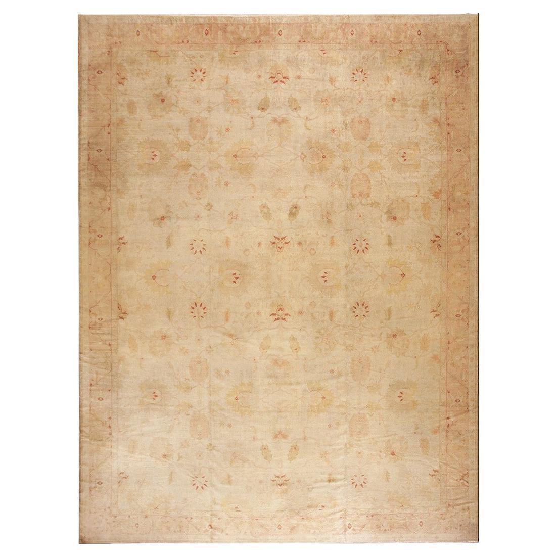 Early 20th Century Turkish Borlou Oushak Carpet ( 15'4" x 19'6" - 467 x 594 )