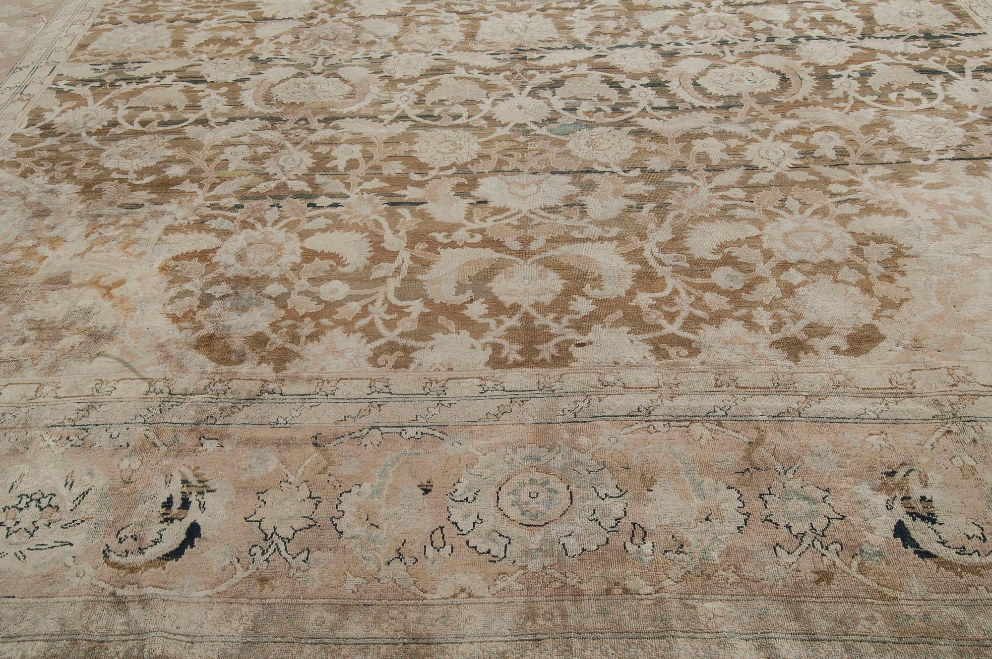 Hand-Knotted Early 20th Century Indian Amritsar Wool Rug For Sale