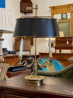 Early 20th Century Bouillotte Lamp With Candle Stick Arms