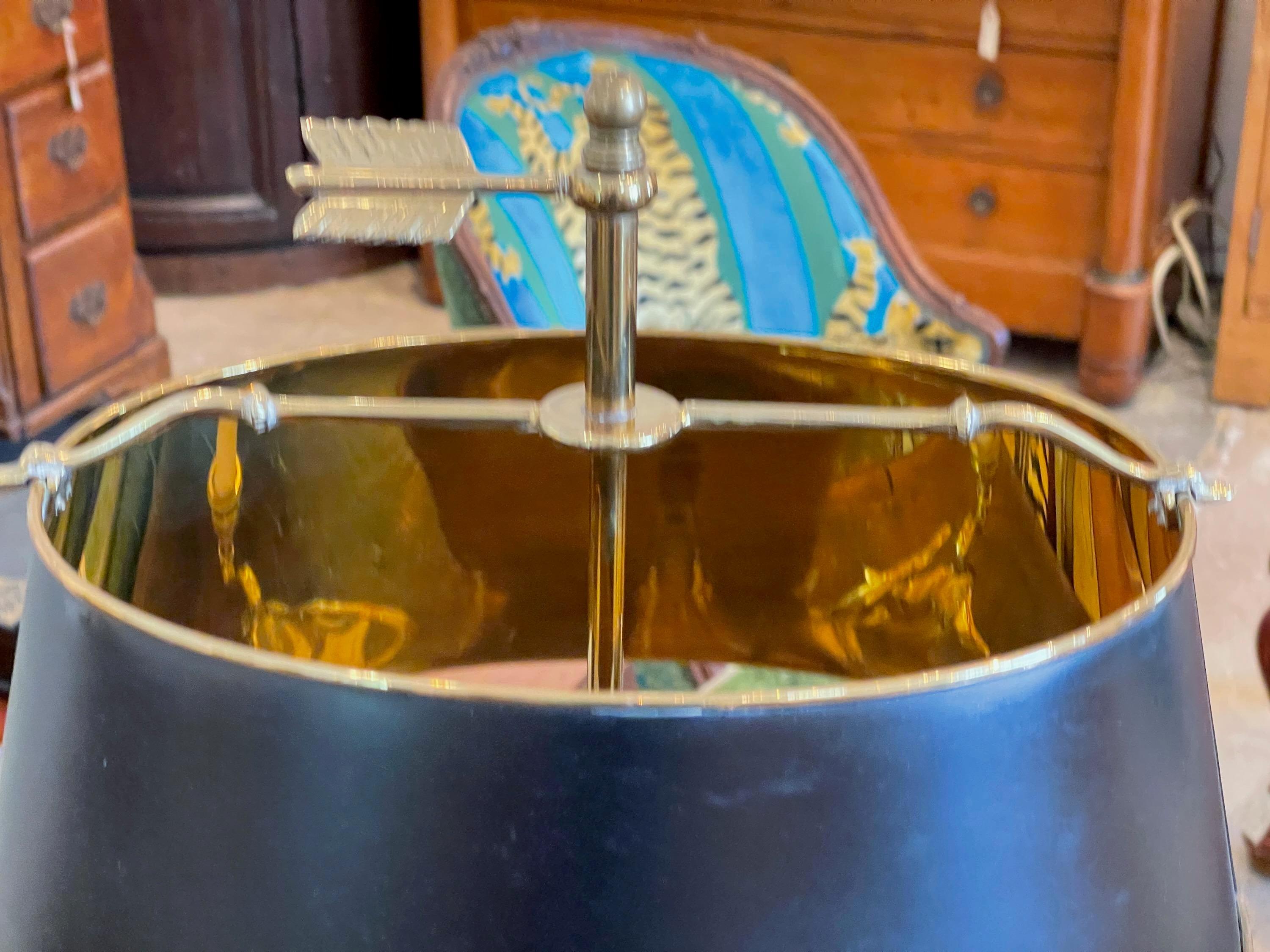 Lámpara Bouillotte De Principios Del Siglo XX Con Brazos De Palo De Vela en Bueno estado para la venta en Charlottesville, VA