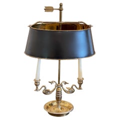 Early 20th Century Bouillotte Lamp With Candle Stick Arms