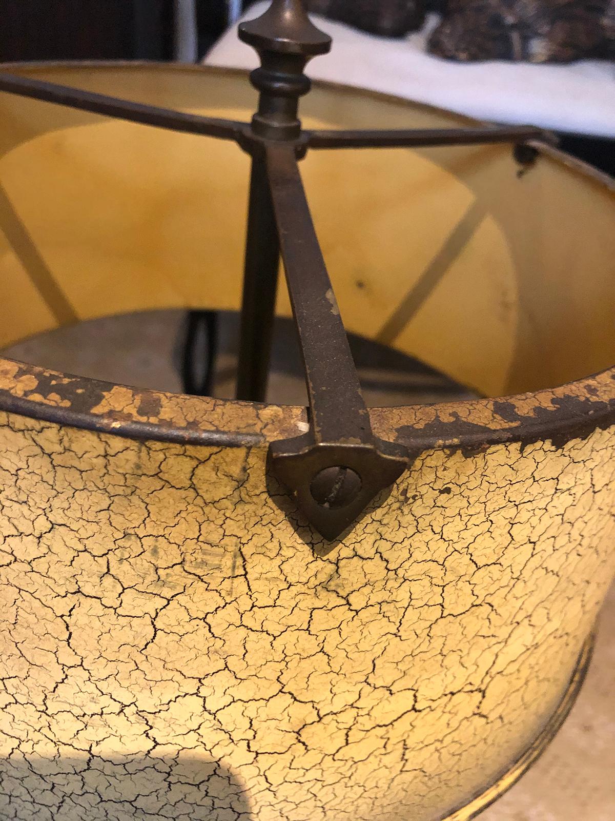 Early 20th Century Bouillotte Lamp with Old Tole Shade, Signed RMC For Sale 6