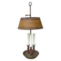 Early 20th Century Bouillotte Lamp with Ole Tole Shade
