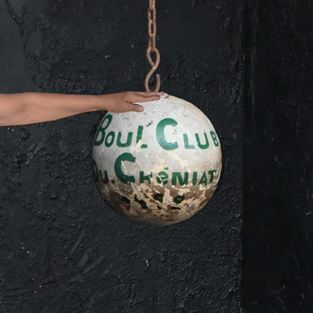 Pine Early-20th Century Boul Club Sign   For Sale